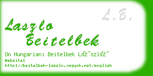 laszlo beitelbek business card